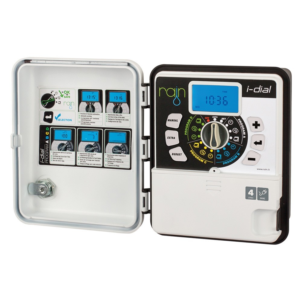 CENTRALINA PER IRRIGAZIONE RAIN I-DIAL 6 stazioni - 24 volt