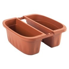 BALCONETTA DOPPIA KLUNIA cm 40 x 198 x 185 lt.7 terracotta