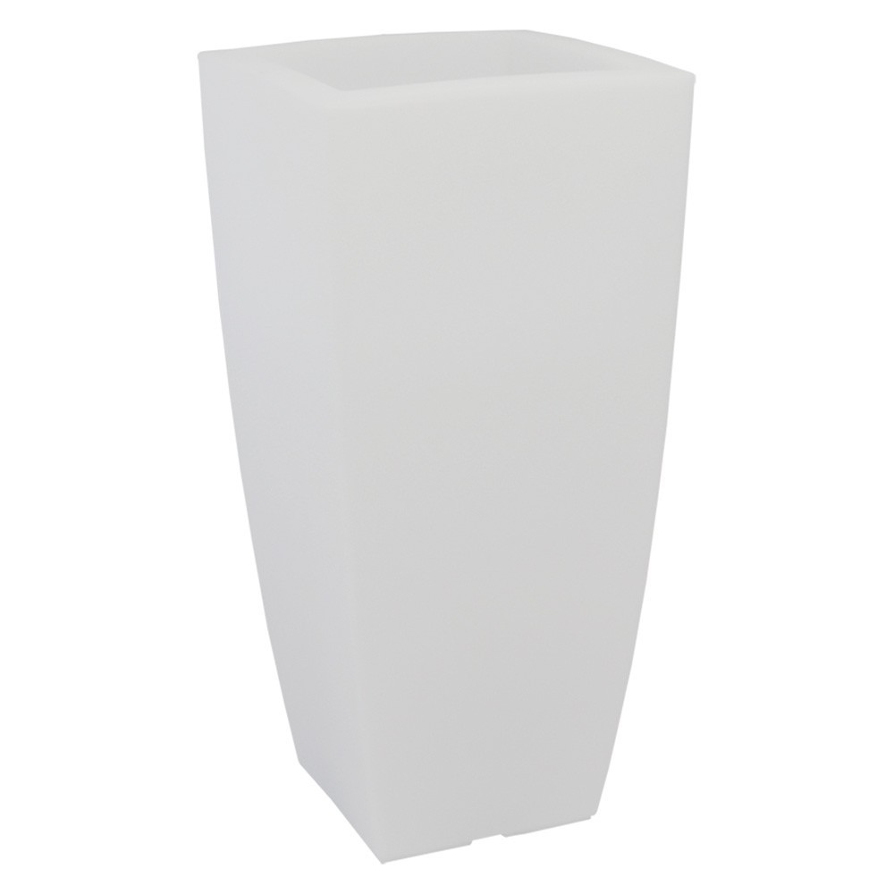 VASO QUADRO STILO LAMP cm 33 x 33 x h 70 lt15 ghia/luc.bia