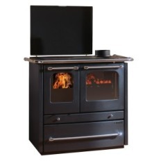 TERMOCUCINA A LEGNA TERMOSOVRANA DSA Colore nero antracite