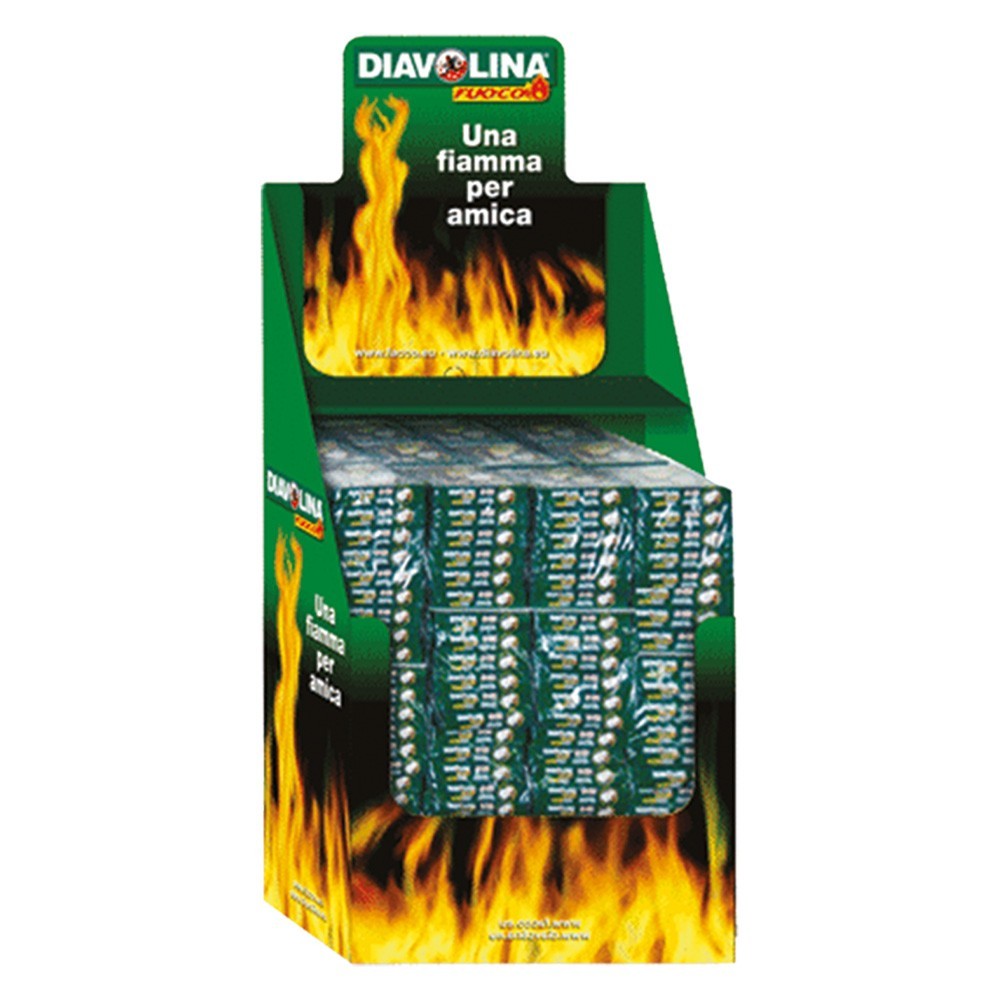 ESPOSITORE DIAVOLINA ACCENDIFUOCO 40 CUBI DA TERRA 240 cf. cm.39 x 59 x h.95