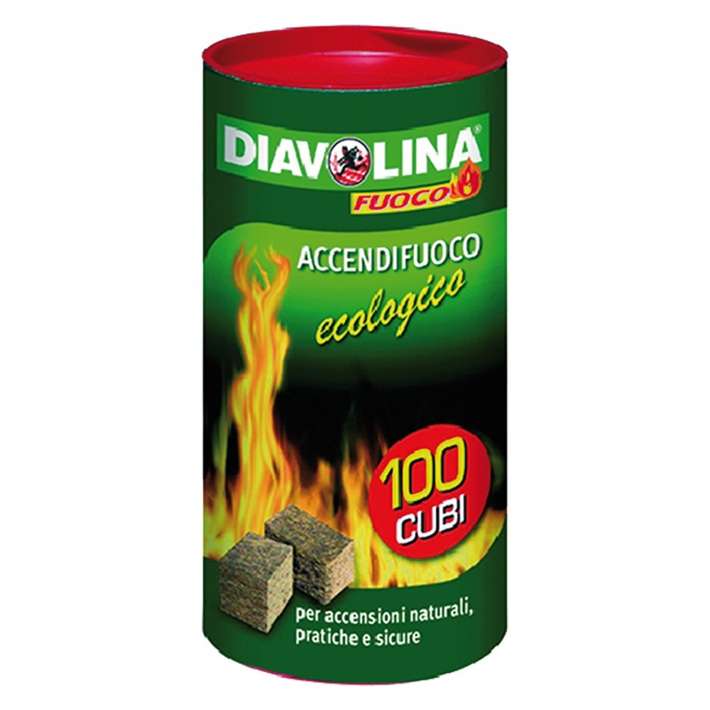 DIAVOLINA ACCENDIFUOCO ECOLOGICA 100 cubi - art. 15317