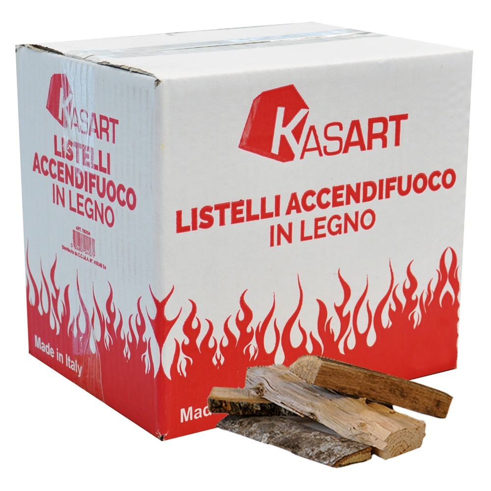 LISTELLI ACCENDIFUOCO IN LEGNO 14 decimetri cubi - in scatola