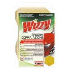 SPUGNA LAVAGGIO AUTO DOPPIA AZIONE WIZZY cm 16 x 105 x 7