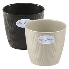 VASO TONDO LIBERTY ø 20 x h.19 - grigio quarzo