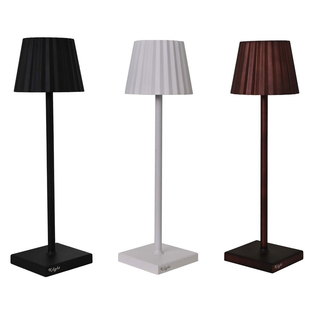 LAMPADA DA TAVOLO RICARICABILE K-LIGHT corpo colore nero