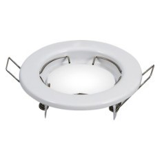 PORTAFARETTO LED FISSO IN METALLO bianco - Ø 81 x h.40 mm - Ø imbocco 63 mm