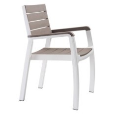 SEDIA IN POLIPROPILENE HARMONY ARMCHAIR bianco/cappuccino