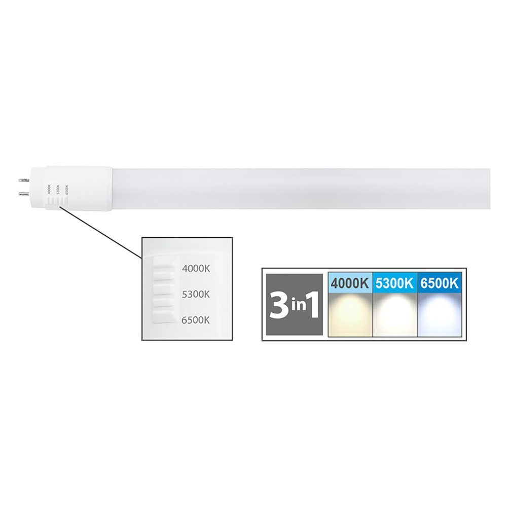 NEON LINEARE IN VETRO A LED CAMBIA TONO 10W  76W - mm 600 x Ø 26