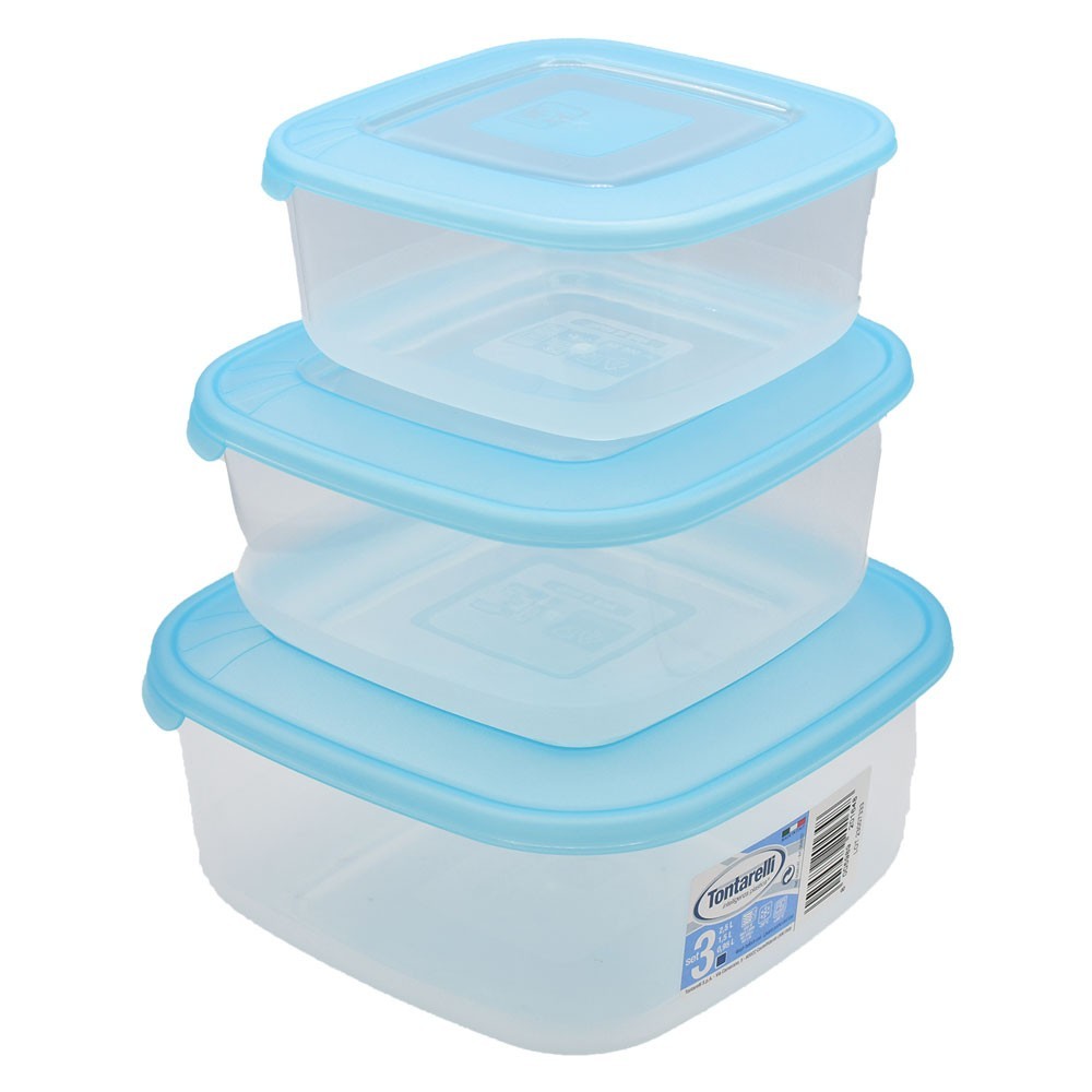 CONTENITORE QUADRO IN PLASTICA SET FRIGO BOX nuvola