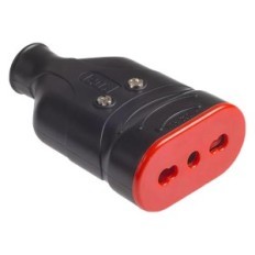 PRESA ALTA RESISTENZA ELA PLUG 2PT 10/16A - colore nero