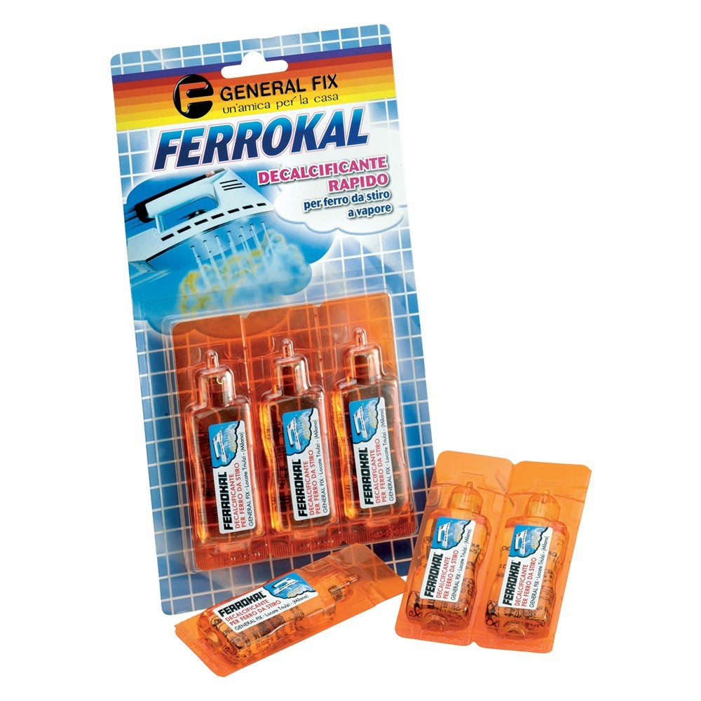 DECALCIFICANTE FERRI DA STIRO FERROKAL 3 flaconi da 20 ml