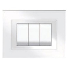 PLACCA COLORE BIANCO ELITE 3 posti - 5703/AW