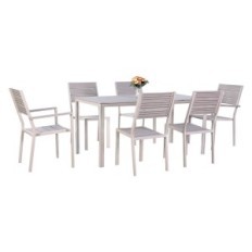 SET GIARDINO IN ACCIAIO ASSOS colore beige