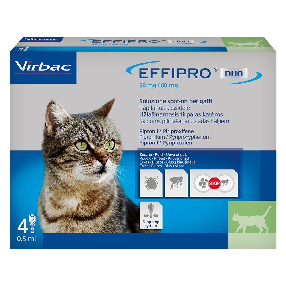 ANTIPARASSITARIO EFFIPRO DUO Gatto da 1 a 6 kg - 4 pipette ml 05