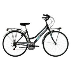 BICICLETTA DONNA TREKKING COPPI 28 - nera/verde