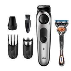 RASOIO ELETTRICO BARBA E CAPELLI CON RIFINITORE BRAUN BT5260 BLACK/GREY