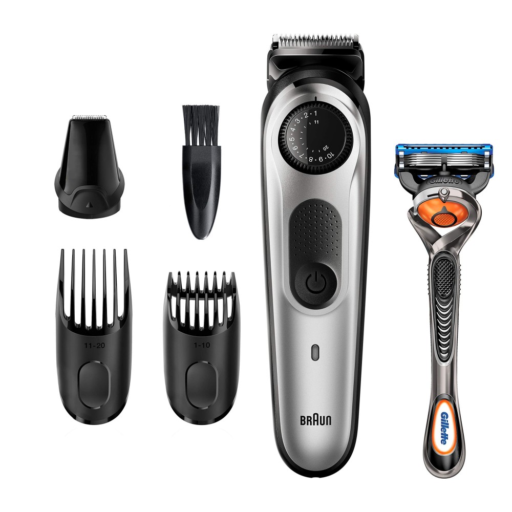 RASOIO ELETTRICO BARBA E CAPELLI CON RIFINITORE BRAUN BT5260 BLACK/GREY