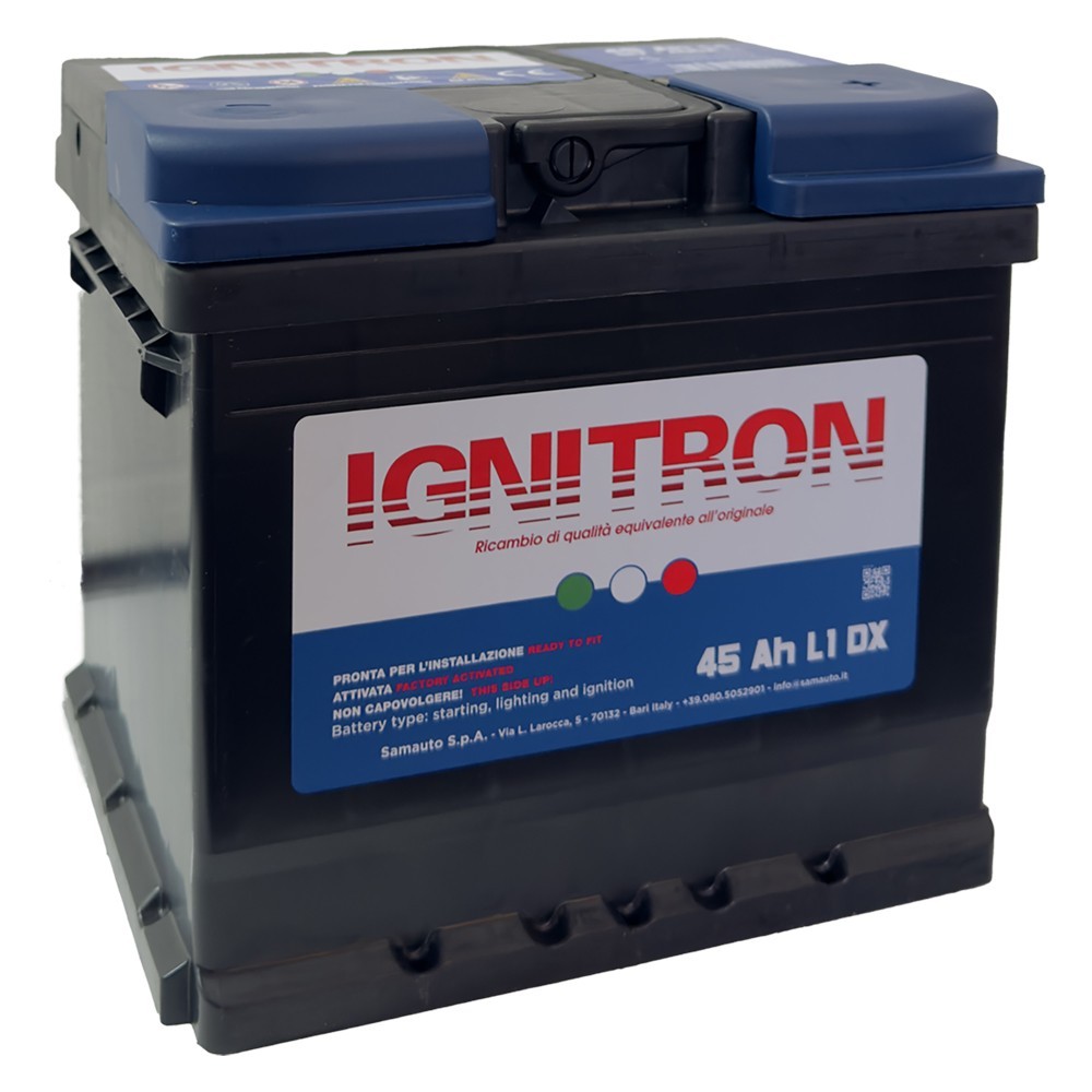 BATTERIA PER AUTO IGNITRON TRADITIONAL 45 AH - mm 207 x 175 x 190